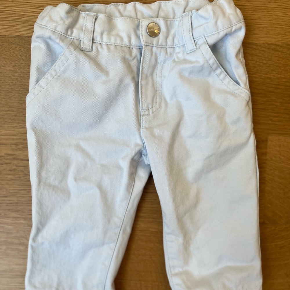 Jacadi Baby Boys Light Blue Chino Pants Size 6M/6 Months